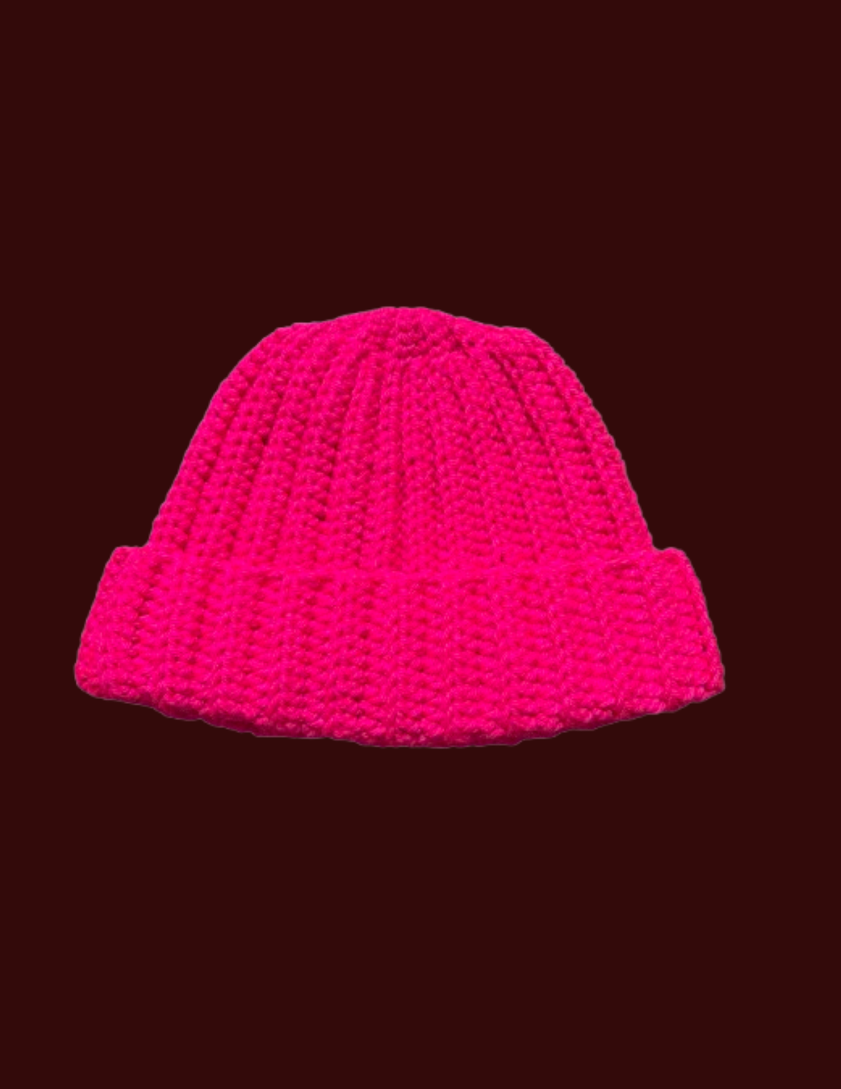 Adult Ribbed Beanie w/ brim