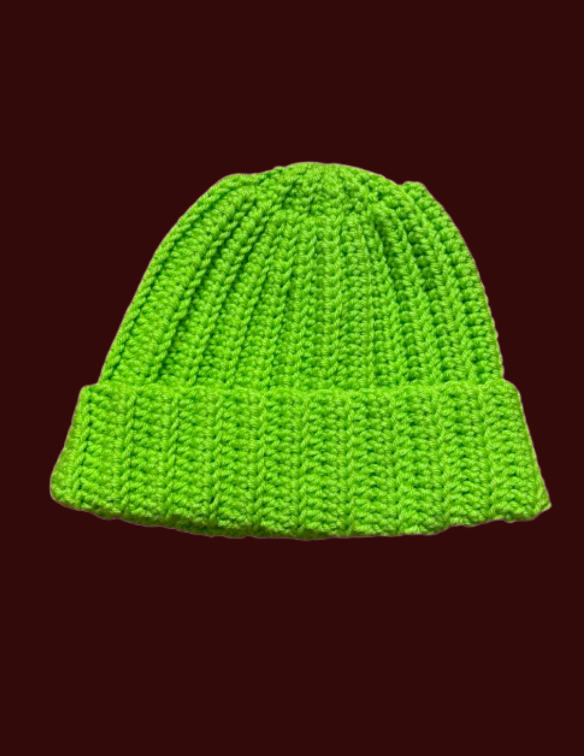 Adult Ribbed Beanie w/ brim