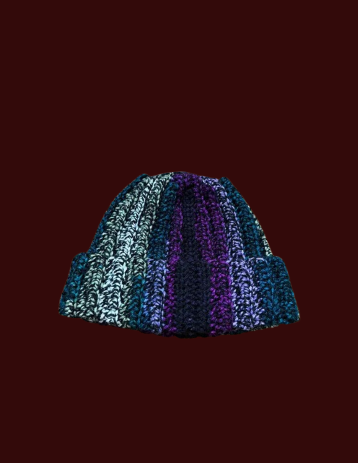 Adult Ribbed Beanie w/ brim