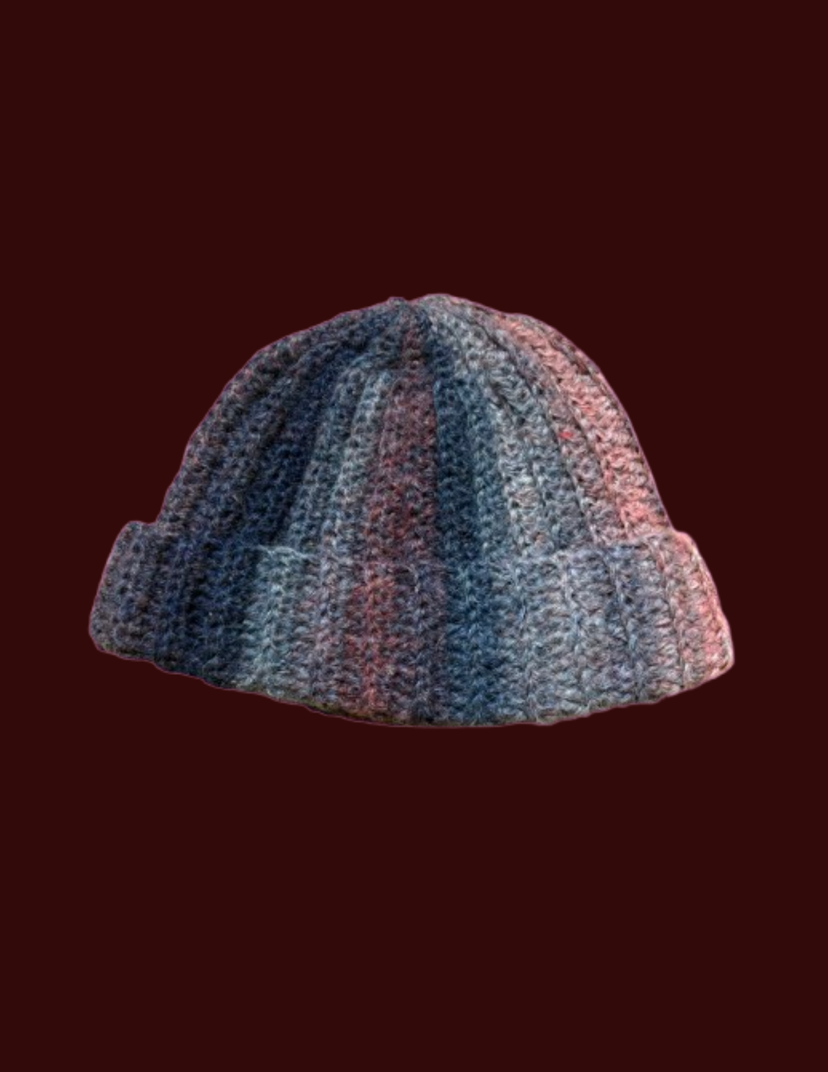 Adult Ribbed Beanie w/ brim