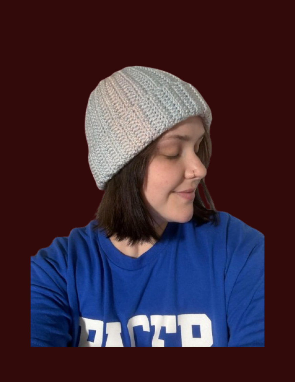 Adult Ribbed Beanie w/ brim